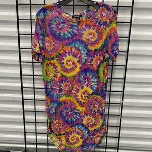 Colorful Tie-Dye Swim Coverup